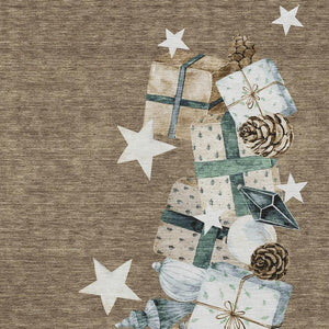 HomeRoots 10' Washable Indoor Outdoor Area Rug in Brown, Beige, Ivory & Taupe - Durable & Easy Care Design! 621705