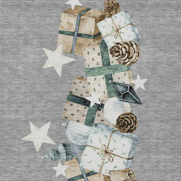 HomeRoots 8' X 10' Washable Indoor Outdoor Area Rug in Gray Beige Ivory Taupe - Durable, Stylish, Versatile! 621715
