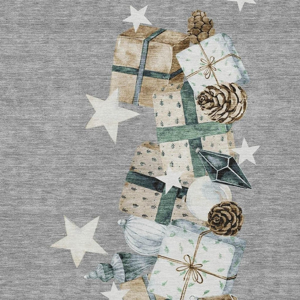 HomeRoots 9' Washable Indoor/Outdoor Area Rug in Neutral Gray, Beige, Ivory & Taupe - Perfect for High-Traffic Spaces 621716