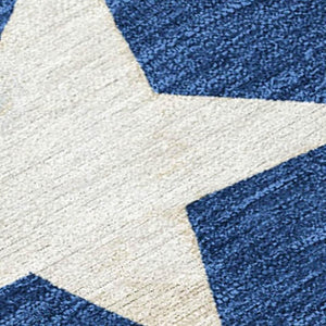 HomeRoots 5' X 8' Washable Indoor Outdoor Area Rug in Navy Blue, Beige, Ivory & Taupe - Durable & Stylish! 621719