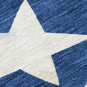 HomeRoots 5' X 8' Washable Indoor Outdoor Area Rug in Navy Blue, Beige, Ivory & Taupe - Durable & Stylish! 621719