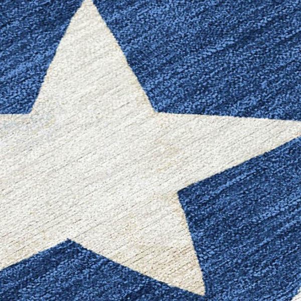 HomeRoots 5' X 8' Washable Indoor Outdoor Area Rug in Navy Blue, Beige, Ivory & Taupe - Durable & Stylish! 621719