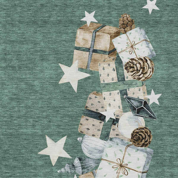 HomeRoots 5' X 8' Machine-Washable Area Rug in Pale Aqua, Beige, Ivory & Taupe - Stylish & Durable for Indoors/Outdoors 621731