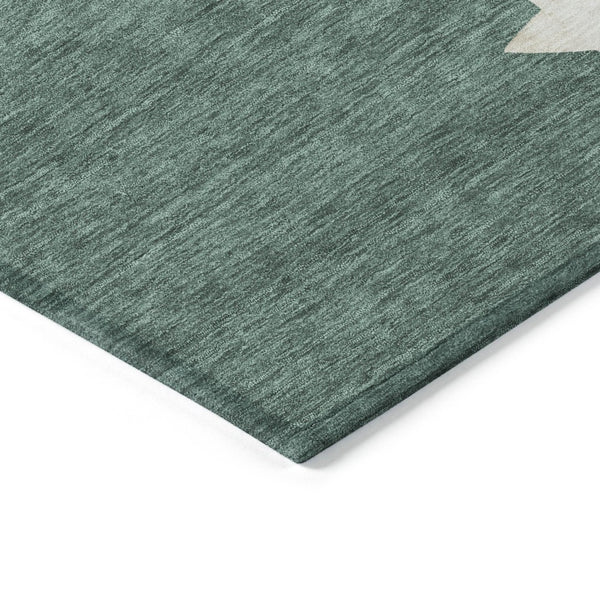 HomeRoots 9' X 12' Indoor/Outdoor Washable Area Rug in Pale Aqua, Beige, Ivory & Taupe - Perfect for High-Traffic Spaces! 621734