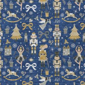 HomeRoots 5' X 8' Washable Navy Blue Area Rug with Gold, Black & Gray, Perfect for Indoor & Outdoor Use 621809