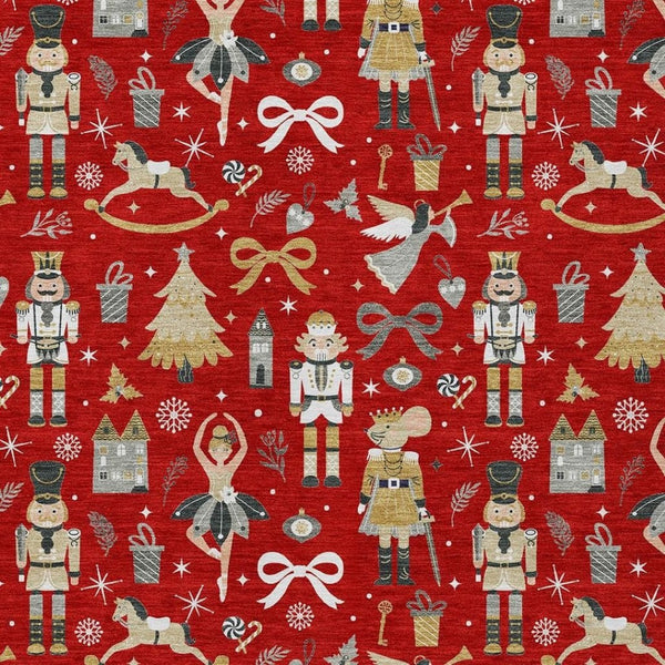 HomeRoots 9' X 12' Charming Village House Area Rug – Durable, Washable, Stylish Design for Indoor & Outdoor Use 621818