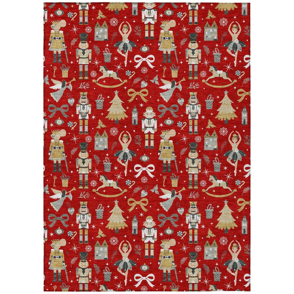 HomeRoots 9' X 12' Charming Village House Area Rug – Durable, Washable, Stylish Design for Indoor & Outdoor Use 621818