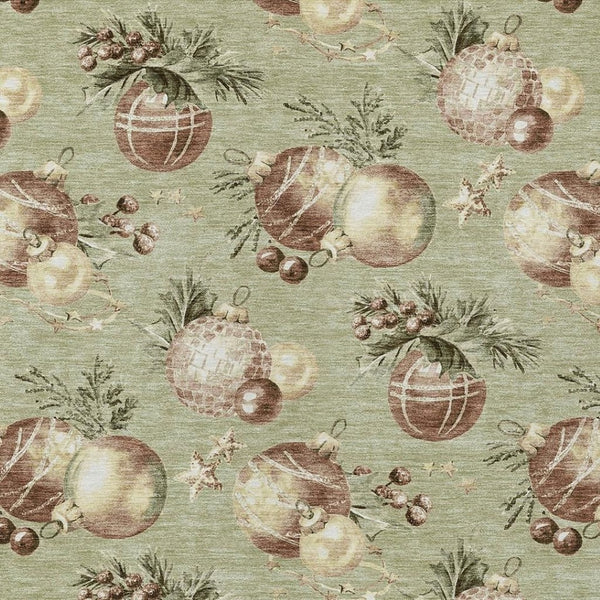 HomeRoots 10' Stylish Artichoke Green Brown Beige Stars Washable Rug - Durable Indoor/Outdoor Comfort & Design 621825