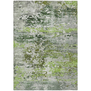 HomeRoots 10' X 14' Artichoke Green Abstract Area Rug – Stylish, Washable, Indoor/Outdoor, Stain-Resistant Design 621945