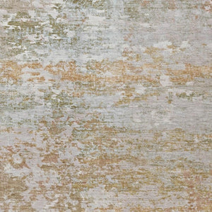 HomeRoots 5' Coral Ivory and Gray Abstract Washable Area Rug - Stylish Indoor/Outdoor Durability for All Spaces 621947