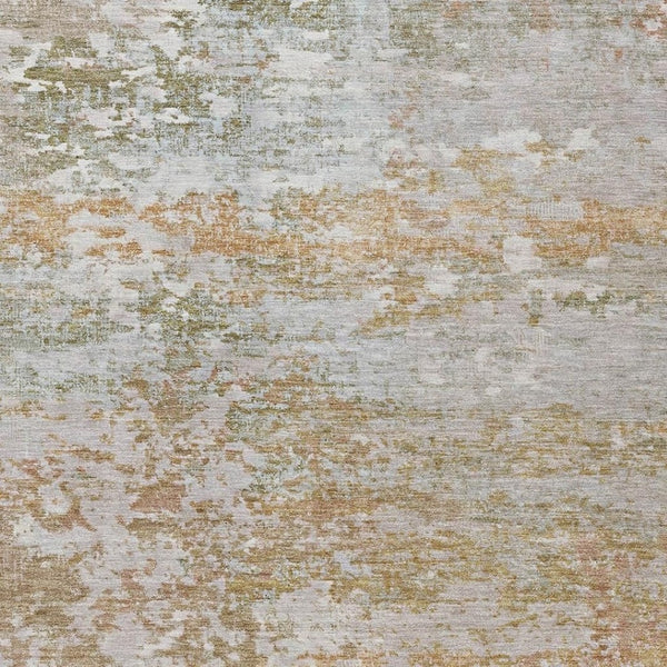 HomeRoots 5' Coral Ivory and Gray Abstract Washable Area Rug - Stylish Indoor/Outdoor Durability for All Spaces 621947