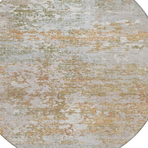 HomeRoots 8' Coral Ivory and Gray Abstract Area Rug - Durable, Washable, Indoor/Outdoor, Modern Design! 621948