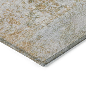 HomeRoots 8' Coral Ivory and Gray Abstract Area Rug - Durable, Washable, Indoor/Outdoor, Modern Design! 621948