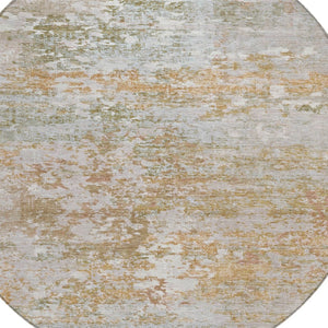 HomeRoots 8' Coral Ivory and Gray Abstract Area Rug - Durable, Washable, Indoor/Outdoor, Modern Design! 621948