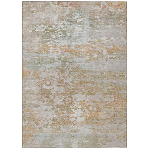 HomeRoots 9' Stylish Coral Ivory & Gray Abstract Area Rug - Washable, Durable for Indoor/Outdoor Use! 621950