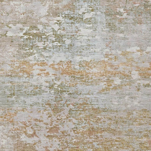 HomeRoots 9' Stylish Coral Ivory & Gray Abstract Area Rug - Washable, Durable for Indoor/Outdoor Use! 621950