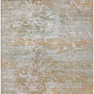 HomeRoots 10' Contemporary Coral Ivory and Gray Abstract Washable Area Rug for Indoor and Outdoor Use 621951