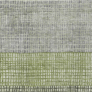 HomeRoots 10' X 14' Artichoke Green and Gray Geometric Indoor-Outdoor Area Rug - Washable, Durable, Stylish! 621987
