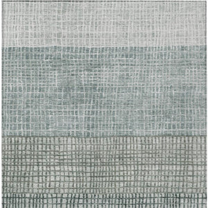 HomeRoots 8' X 10' Aqua and Gray Geometric Indoor-Outdoor Rug - Durable, Washable, Stylish for Any Space! 621991