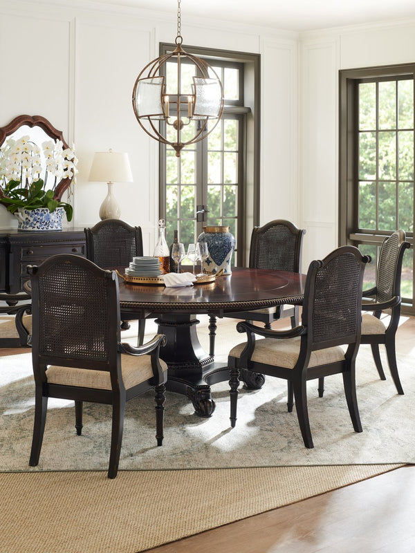Lexington Tommy Bahama Home Bonaire Round Dining Table - Exquisite British Colonial Design With Timeless Charm And Elegance Cassis  621-870c
