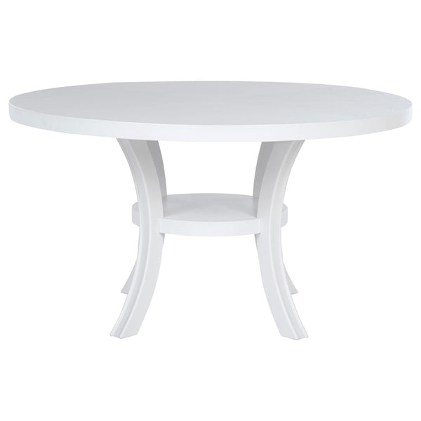 English Elm Tyler Round Wood Dining Set with Four Upholstered Chairs for Modern Kitchens B062S01573