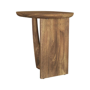 English Elm Oval Mango Wood Accent Table – Sculpted Brown Design For Modern Living Room, Entryway & Den Use B016P384762-GIGA