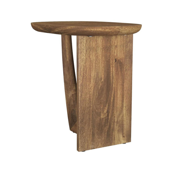 English Elm Oval Mango Wood Accent Table – Sculpted Brown Design For Modern Living Room, Entryway & Den Use B016P384762-GIGA