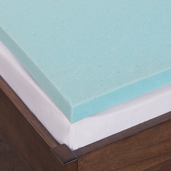 JLA Home Sleep Philosophy - 2" Memory Foam Mattress Topper — 2.5 lb Contour Foam, Antimicrobial Cover w/ Scotchgard, Non-Skid, Breathable Comfort BASI16-0555