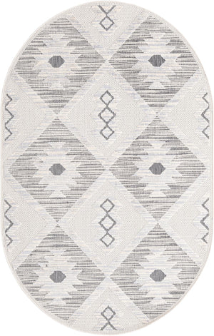 Unique Loom Arlo Kai Machine Made Tribal Rug Sandy Beige, Gray/Beige 5' 3" x 8' 0"