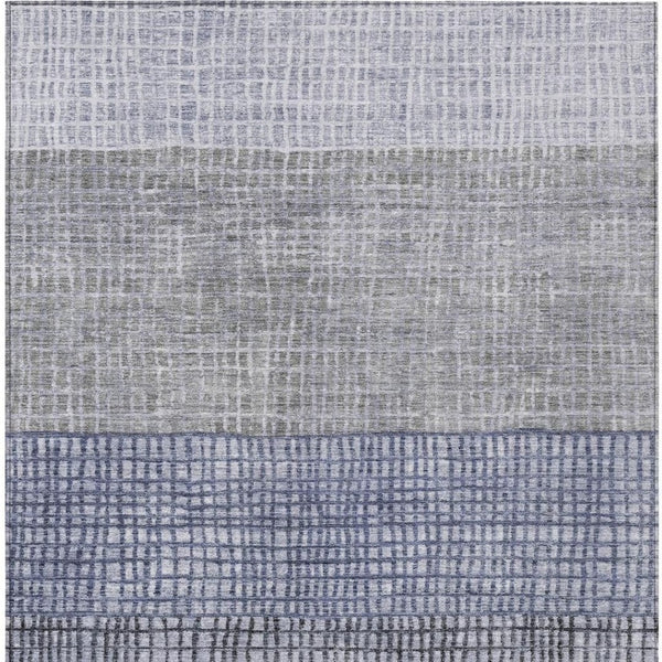 HomeRoots 9' Denim Blue Geometric Area Rug - Washable Indoor & Outdoor, Durable, Stylish, and Versatile Use 622016