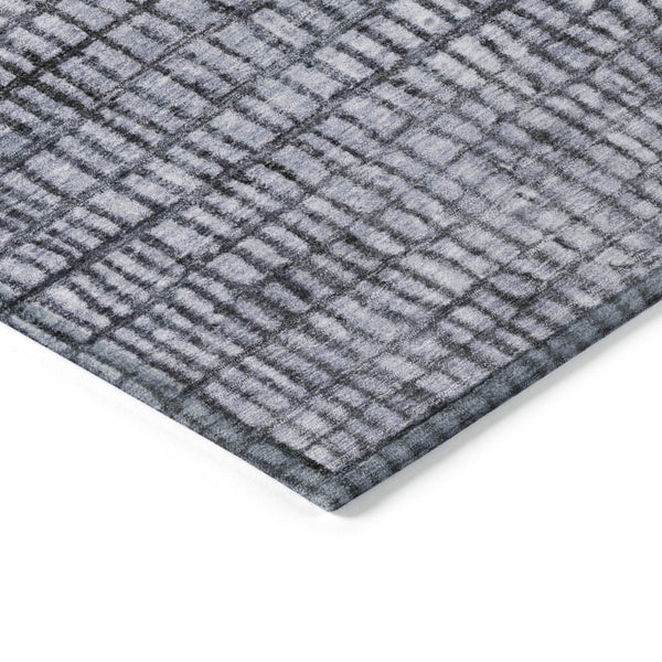 HomeRoots 9' Denim Blue Geometric Area Rug - Washable Indoor & Outdoor, Durable, Stylish, and Versatile Use 622016