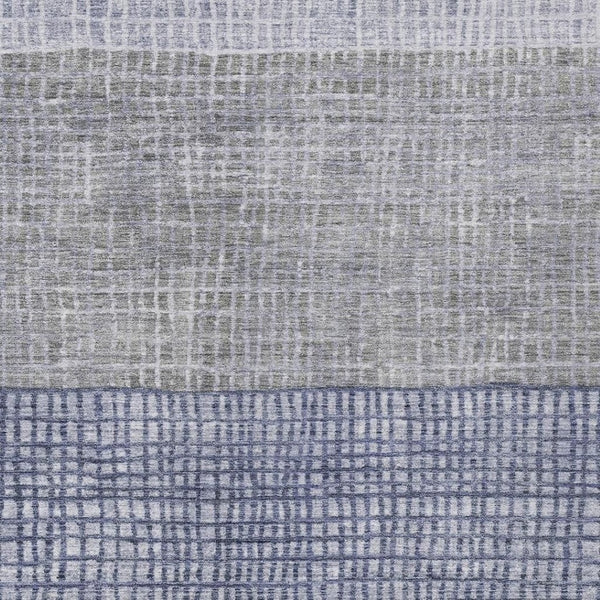 HomeRoots 9' Denim Blue Geometric Area Rug - Washable Indoor & Outdoor, Durable, Stylish, and Versatile Use 622016