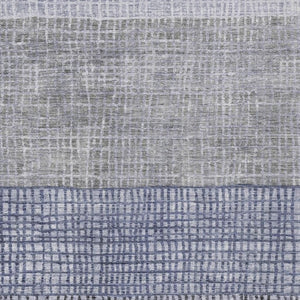 HomeRoots 10' Denim Blue & Ivory Geometric Area Rug - Washable, Durable, Indoor/Outdoor, Ideal for High-Traffic Areas 622017