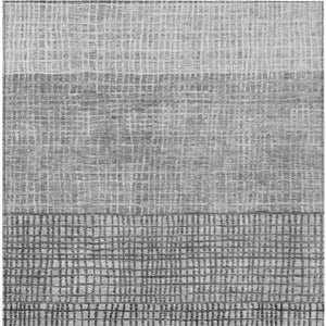 HomeRoots 5' X 8' Gray and Silver Geometric Area Rug – Stylish, Washable, Indoor/Outdoor, Durable & Easy Care! 622019