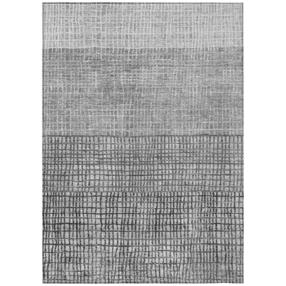HomeRoots 8' X 10' Gray and Silver Geometric Area Rug – Stylish, Washable, Durable for Indoor and Outdoor Use! 622021