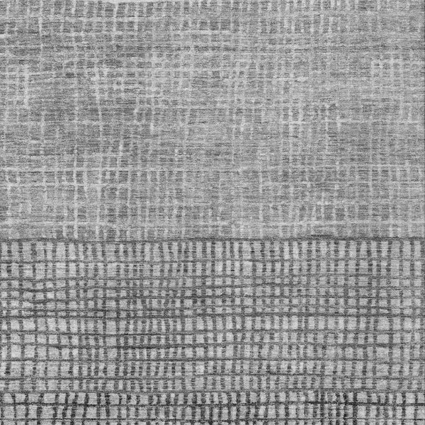 HomeRoots 9' Gray and Silver Geometric Washable Rug - Stylish, Durable, Indoor/Outdoor for High-Traffic Areas 622022