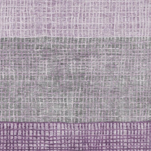 HomeRoots 5' X 8' Stylish Plum and Gray Geometric Area Rug - Washable, Durable, Perfect for Indoor & Outdoor Use 622025