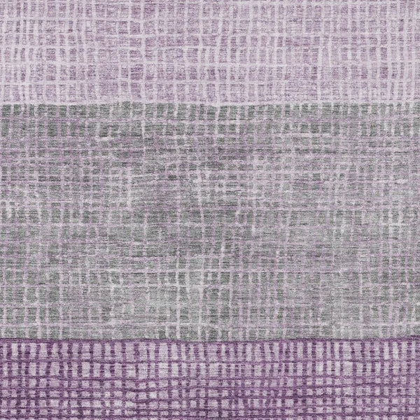 HomeRoots 5' X 8' Stylish Plum and Gray Geometric Area Rug - Washable, Durable, Perfect for Indoor & Outdoor Use 622025