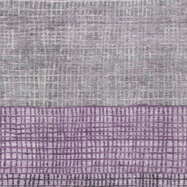 HomeRoots 8' X 10' Stylish Plum & Gray Geometric Area Rug - Washable, Durable Indoor/Outdoor Carpet for Any Space 622027