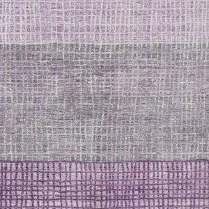 HomeRoots 9' X 12' Stylish Plum and Gray Geometric Washable Rug - Durable, Versatile for Indoor & Outdoor Use 622028