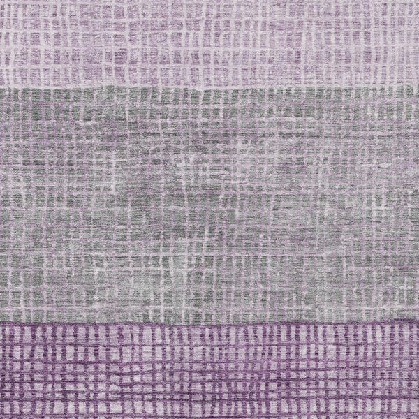 HomeRoots 9' X 12' Stylish Plum and Gray Geometric Washable Rug - Durable, Versatile for Indoor & Outdoor Use 622028