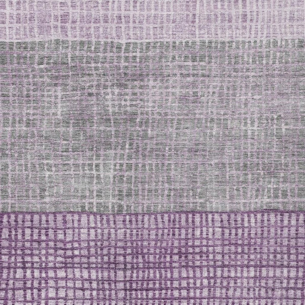 HomeRoots 10' X 14' Plum and Gray Geometric Washable Area Rug - Durable, Stylish, Indoor/Outdoor Versatile Design 622029