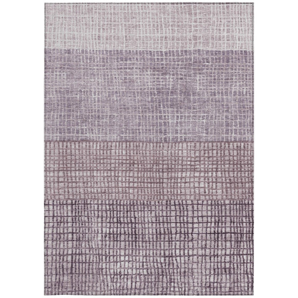HomeRoots 5' X 8' Stylish Purple & Ivory Geometric Area Rug – Machine Washable for Indoor/Outdoor Use! 622031