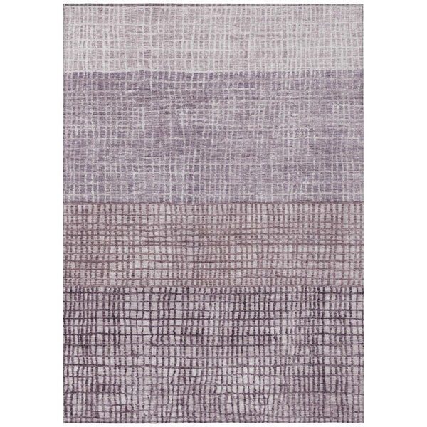 HomeRoots 5' X 8' Stylish Purple & Ivory Geometric Area Rug – Machine Washable for Indoor/Outdoor Use! 622031