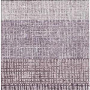 HomeRoots 5' X 8' Stylish Purple & Ivory Geometric Area Rug – Machine Washable for Indoor/Outdoor Use! 622031