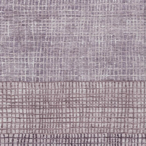 HomeRoots 9' X 12' Stylish Purple and Ivory Geometric Washable Area Rug for Indoor & Outdoor Spaces 622034