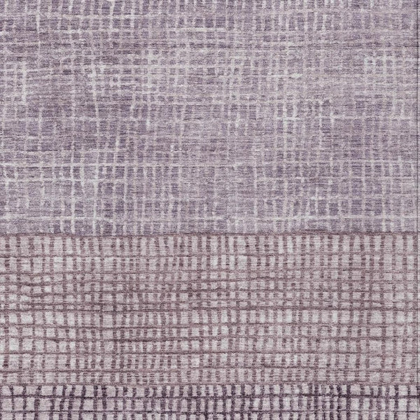 HomeRoots 9' X 12' Stylish Purple and Ivory Geometric Washable Area Rug for Indoor & Outdoor Spaces 622034