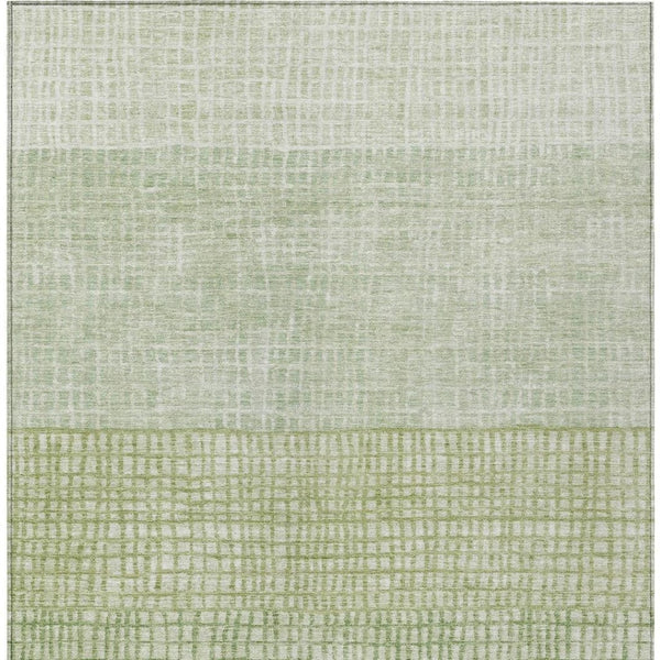 HomeRoots 8' Sage and Ivory Geometric Area Rug - Stylish, Washable, Indoor/Outdoor Solution for Any Space 622039