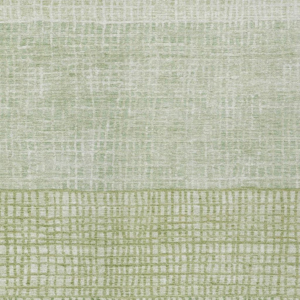 HomeRoots 8' Sage and Ivory Geometric Area Rug - Stylish, Washable, Indoor/Outdoor Solution for Any Space 622039