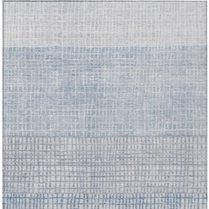 HomeRoots 5' Sky Blue and Ivory Geometric Area Rug - Washable, Durable for Indoor and Outdoor Spaces, Stylish! 622043